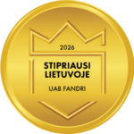 Sertifikatas "stipriausi Lietuvoje 2026"